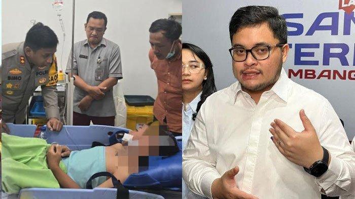 Anak Bungsu yang selamat dari pembunuhan satu keluarga di Kediri (kiri) dan Bupati Kediri Mas Dhito (kanan).