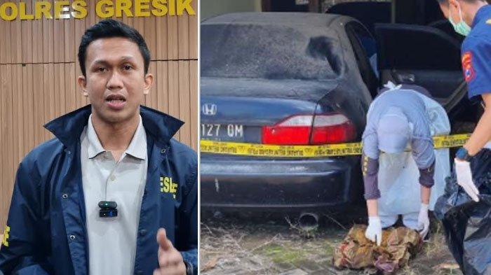KERANGKA MANUSIA ASPOL GRESIK - Kasatreskrim Polres Gresik AKP Abid Uais Al-Qarni Aziz saat menjawab pertanyaan awak media di Mapolres Gresik, Kamis (13/3/2025). Sebanyak 20 saksi diperiksa dalam kasus kerangka manusia di dalam mobil di asrama Polsek Ujungpangkah.
