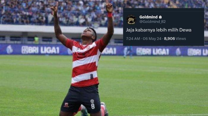 Kolase foto Hugo Gomes dan akun X GoldMind