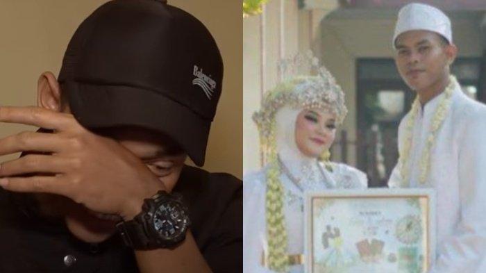 Fahmi menangis menceritakan perjuangannya menikahi Anggi (kiri)
Foto pernikahan Anggi dan Fahmi