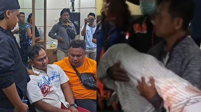 DUKA - Foto kiri: Febriani, pengantin baru meratapi kepergian istrinya yang menjadi korban tenggelamnya KMP Tunu Pratama Jaya. Foto kanan: seorang bapak membopong jasad anaknya yang tewas dalam kecelakaan itu.