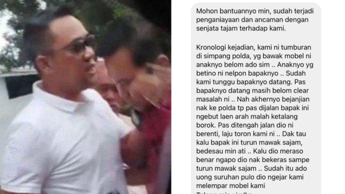 Kronologi Oknum Polisi Ancam Warga Pakai Sajam saat Anaknya Kecelakaan, Leher Korban Dicengkram