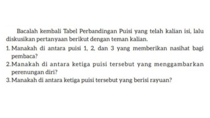 Jawaban Puisi Kelas 7 Halaman 42: Mana yang Memberi Nasihat