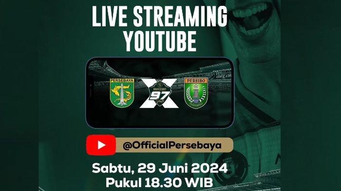 Link Live Streaming Persebaya vs Persibo Bojonegoro di Anniversary Game Ke-97