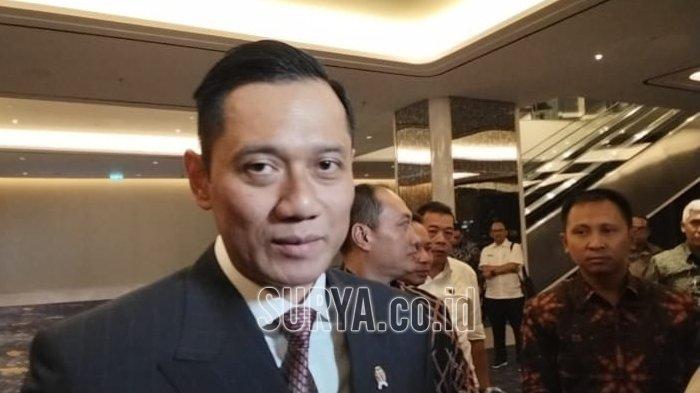 Menteri Agraria dan Tata Ruang/Badan Pertanahan Nasional (ATR/BPN) Agus Harimurti Yudhoyono ketika ditemui di Surabaya.