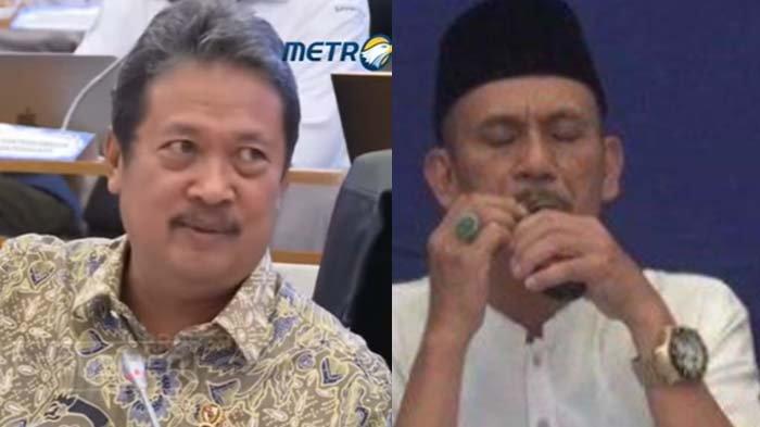 MENTERI KKP DICECAR - Menteri KKP Wahyu Sakti Trenggono dicecar dalam rapat dengan Komisi IV DPR tentang pagar laut Tangerang , pada Kamis (27/2/2025). Gara-garanya Trenggono menyebut penanggungjawab pagar laut Tangerang adalah kades Kohod, Arsin dan perangkat desanya.