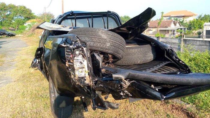 Mobil Bea Cukai Kediri yang Terlibat Kecelakaan di Tol Jombang-Nganjuk pada Selasa (23/7/2024).