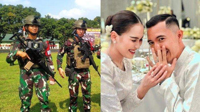 Calon suami Ayu Ting Ting, Lettu Fardhana saat bernagkat ke Papua (kiri).