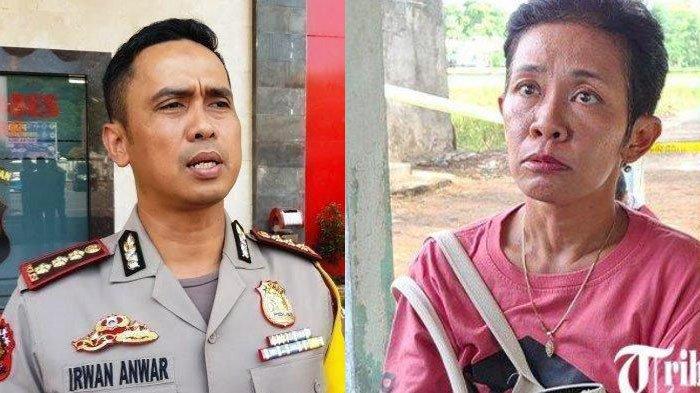 Kapolrestabes Semarang Kombes Irwan Anwar (kiri) dan Bude pelajar yang ditembak mati polisi (kanan).