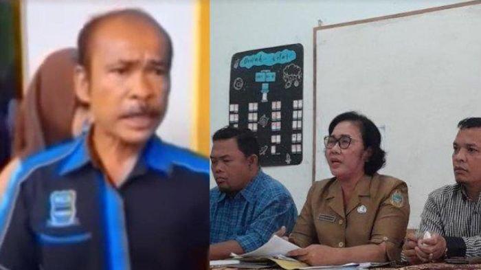 Orang tua siswi SMAN 8 Medan yang protes usai anaknya dinyatakan tak naik kelas (kiri)
Kepala Sekolah SMAN 8 Medan (kanan)