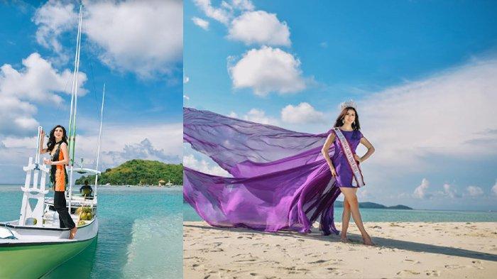 Puteri Indonesia Melati Tedja saat berkunjung ke Pulau Bawean Desember 2023.