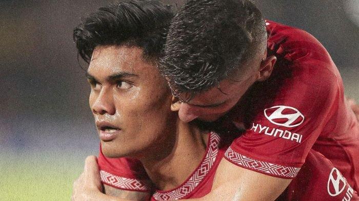 Ramadhan Sananta saat merayakan gol di laga Persis Solo vs Persebaya Surabaya