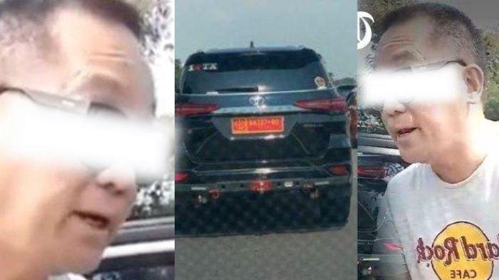 Pengendara Fortuner berpelat TNI marah-marah usai tabrak mobil wartawan di Tol Jakarta-Cikampek