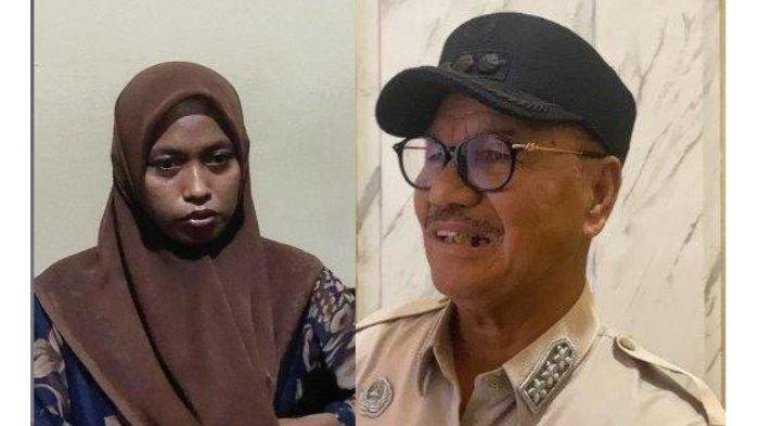 Guru Supriyani (kiri) yang disomasi Bupati Konawe Selatan, Surunuddin Dangga