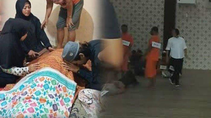 Rekonstruksi kasus santri Banyuwangi dianiaya senior berujung tewas di ponpes Kediri.