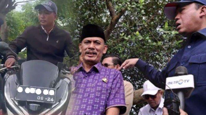 Seorang pria (kiri) meminta ke Menteri ATR/BPN Nusron Wahid agar SHGB dan SHM di area pagar laut tak dibatalkan.