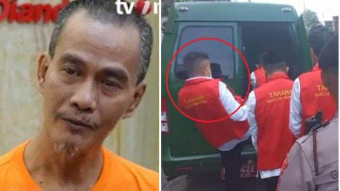 ANNAR TENDANG SYAHRUNA - (kanan) Momen Annar Salahuddin menendang Syahruna. Mereka adalah terdakwa kasus uan palsu UIN Makassar.