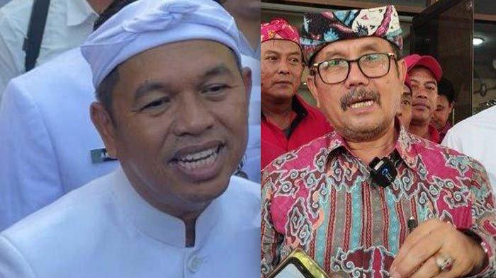 DEDI BAPAK TIRI - (kiri) Gubernur Jawa Barat, Dedi Mulyadi dan (kanan) Bupati Cirebon, Imron. Imron Disentil Dedi Mulyadi Imbas Disebut 'Bapak Tiri'.