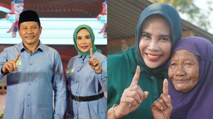 Kolase foto Mimik Idayana Wakil Bupati Sidoarjo Terpilih. Kepala Daerah Wanita Terkaya Se-Jawa Timur 2024.