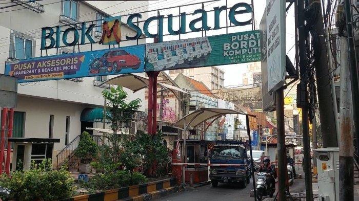 Suasana di kawasan Blok M, Jakarta Selatan (TribunJakarta.com/Pebby Ade Liana)