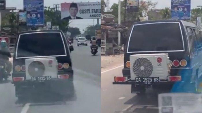 TAK BETAH Cuaca Panas, Pengendara di Kalsel Sampai Pasang AC Split di Mobil sampai Videonya Viral