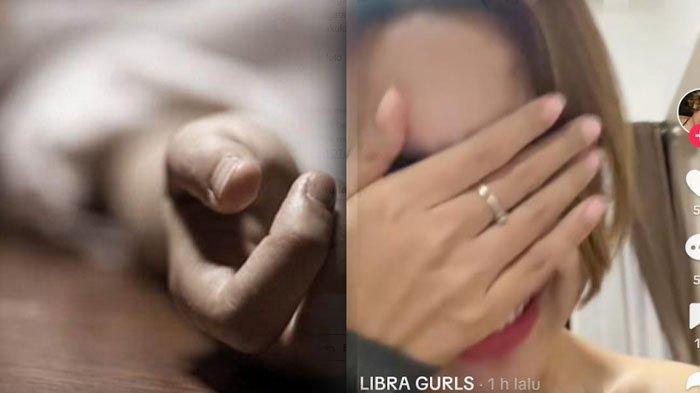 Unggahan Andini, janda muda Sukabumi sebelum tewas di Surabaya. Foto kiri: ilustrasi.