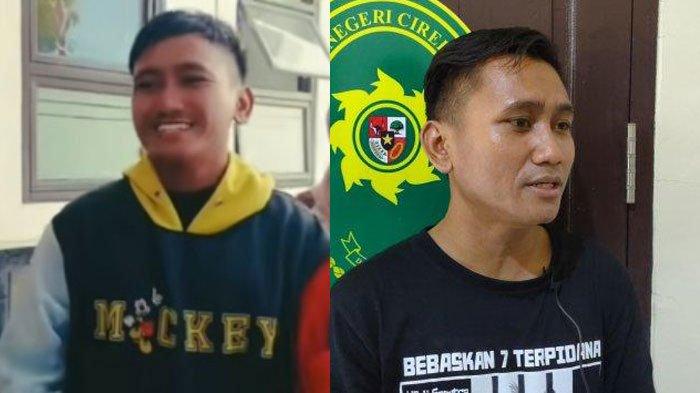 kolase foto Pegi Setiawan saat datangi Polda Jabar (kiri) dan ikut Sidang PK terpidana Kasus Vina Cirebon (kanan).