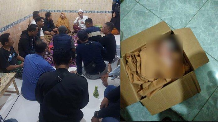Warga Dusun Templek, Desa Gadungan, Kecamatan Puncu, Kabupaten Kediri dihebohkan dengan penemuan bayi di teras rumah warga, Minggu (17/3/2024) malam.
