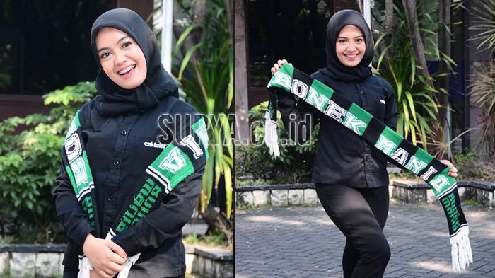 Astrid Akbar, Bonita Cantik yang Rela Berpanas-panasan Dukung Persebaya