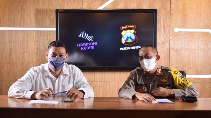 Linmas Tinalan Kediri dalam operasi pencegahan kejahatan di akhir tahun