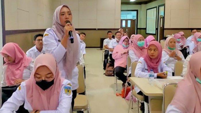 Suasana rapat koordinasi (rakor) evaluasi penerapan bridging di Sistem Pelayanan Puskesmas Kabupaten Kediri (Teman Mas Abdi) yang digelar Dinas Kesehatan (Dinkes) Kabupaten Kediri, Rabu (7/8/2024).