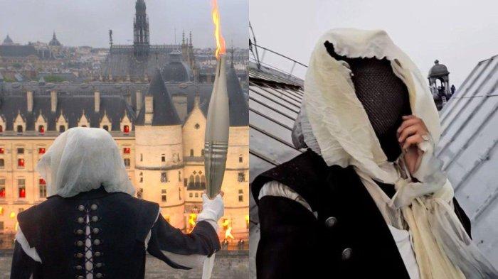 Sosok Misterius Bertopeng Bawa Obor Olimpiade Paris 2024 Ternyata Ini