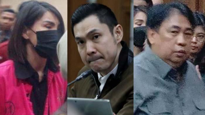 HUKUMAN DIPERBERAT - Tiga terdakwa korupsi tata niaga timah, Helena Lim (kiri), Harvey Moeis (tengah) dan Riva Pahlevi (kanan) yang diperberat hukumannya oleh majelis hakim Pengadilan Tinggi (PT) DKI Jakarta, Kamis (13/2/2025). MAKI menganggap hukumannya masih belum cukup.