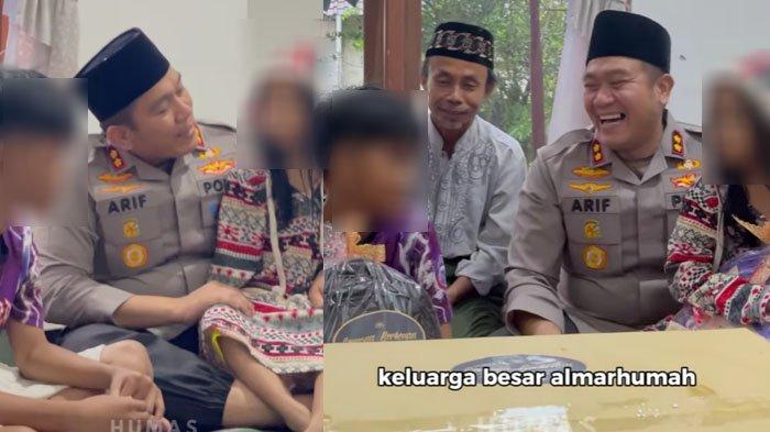 Potret 2 Anak Uswatun Khasanah (KANAN) - Tangkap layar 2 anak Uswatun Khasanah bersama Kapolres Blitar yang diunggah pada Selasa (28/1/2025). Kondisi kedua anak Uswatun Khasanah (29) korban mutilasi di Ngawi saat dikunjungi pihak Polres Blitar, kini didampingi psikolog.