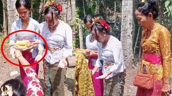  AGUS BUNTUNG NIKAH: Tangkapan layar sosok istri Agus Buntung, Ni Luh Nopiyanti dan foto-foto pernikahan Agus Buntung yang baru-baru ini digelar, viral pada Selasa (15/4/2025). Agus digantikan keris di momen sakralnya karena masih dipenjara.