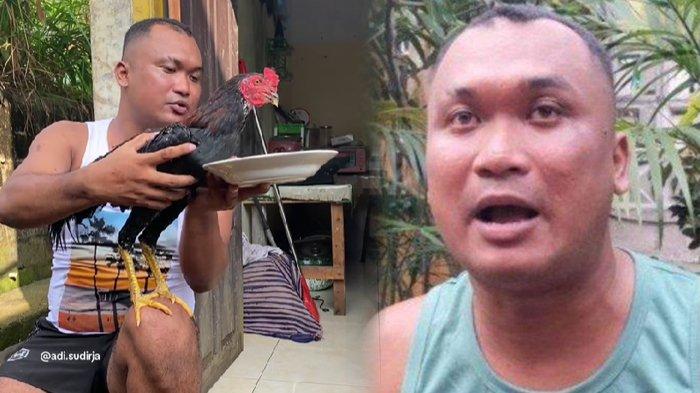 Adi Sudirja dan ayamnya bernama Putra viral setelah konten bareng polisi