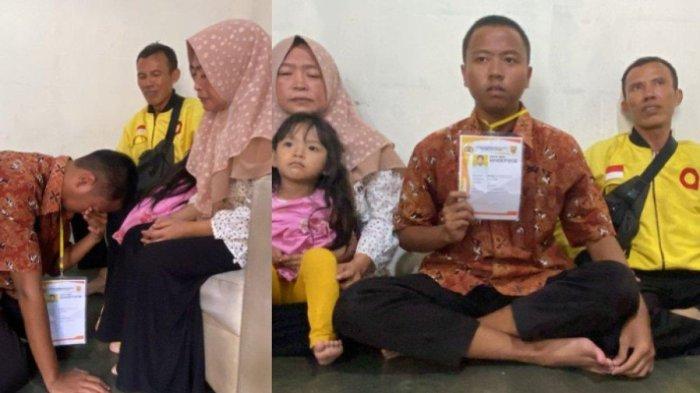 Adz Rizqi putra dari driver ojol bernama Safrizal (49) dan Rosidah (48)
