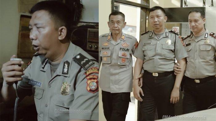 Aipda Rully bersama rekan-rekannya di kepolisian