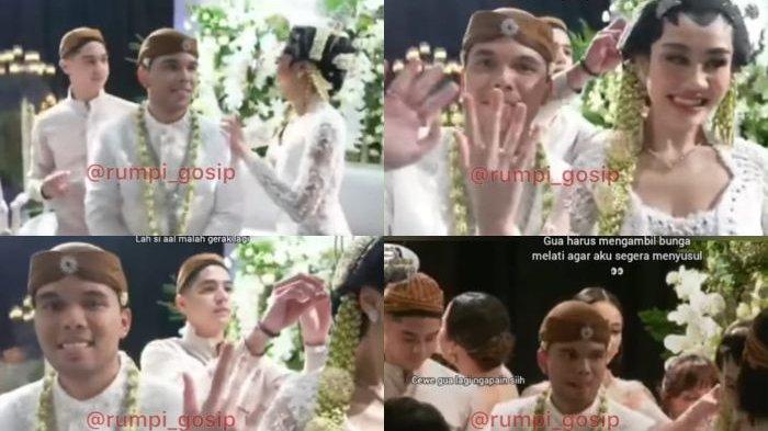 Al Ghazali dan Alyssa Daguise terciduk curi bunga melati di rambut Aaliyah Massaid.
 