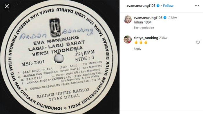 Album Eva Manurung yang terdiri dari beberapa lagu
