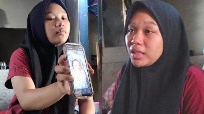 Alika warga Cianjur menunjukkan foto bayinya Daffa yang hilang