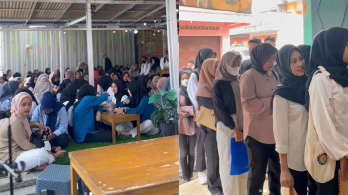 Antre pelamar kerja di warung seblak membludak mirip demo 1