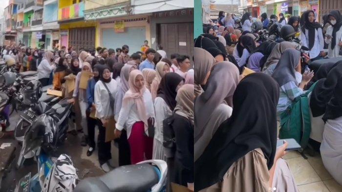Antre pelamar kerja di warung seblak membludak mirip demo