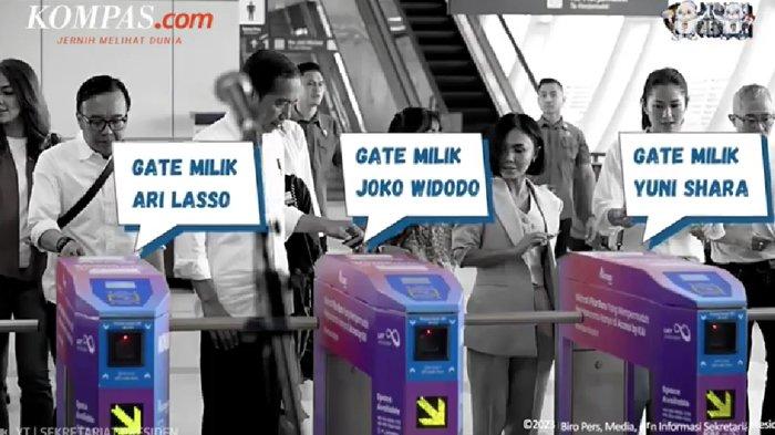 Ari Lasso (pojok kiri), Jokowi dan Yuni Shara (tengah), Prisa Nasution (pojok kanan) 1