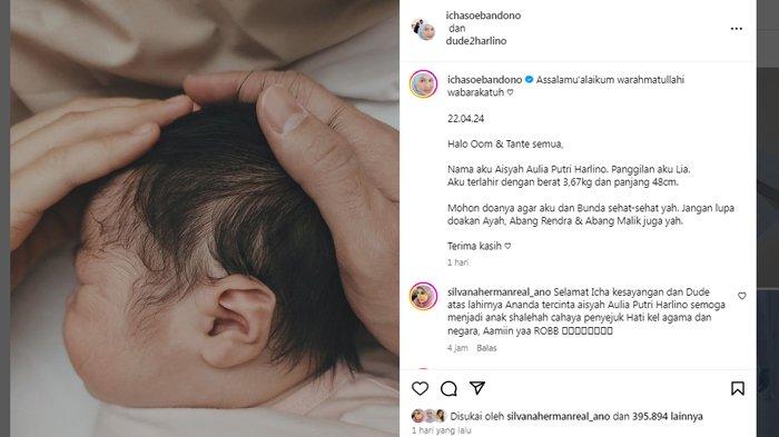 Arti Nama Aisyah Aulia Putri Harlino, Anak Ketiga Alyssa Soebandono dan Dude Harlino