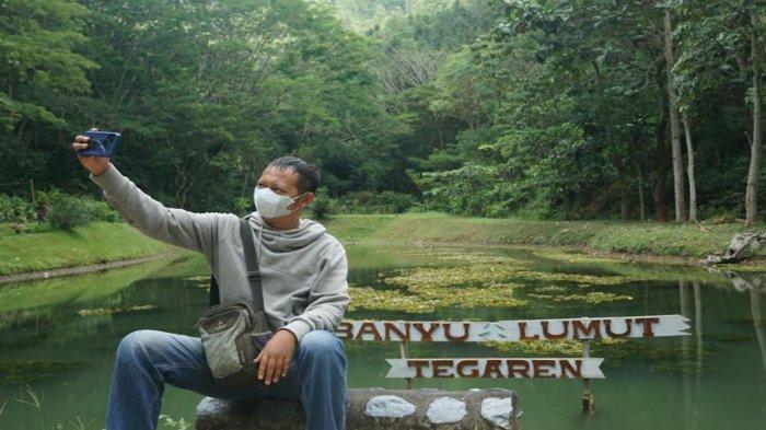 Banyu Lumut di Desa Tegaren, Kecamatan Tugu, Kabupaten Trenggalek jadi rekomendasi tempat wisata yang tepat untuk healing saat liburan akhir pekan.