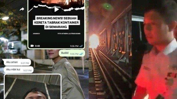 Beredar chat Budi Winarno, masinis KA Brantas yang bertugas saat kecelakaan