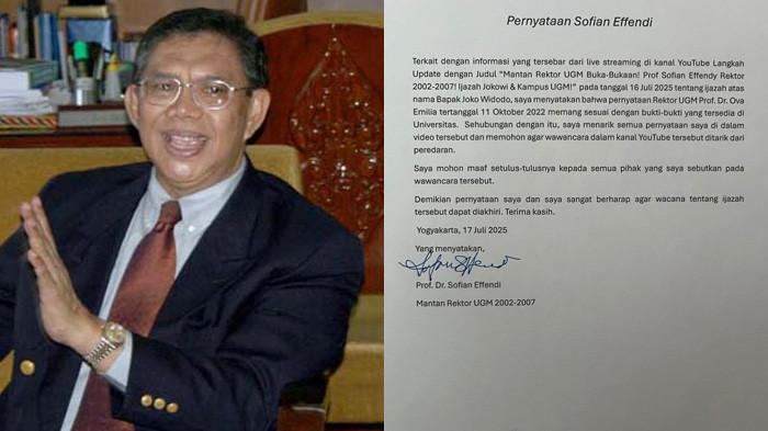 IJAZAH PALSU JOKOWI - Potret Profesor Sofian Effendi mantan rektor UGM yang cabut pernyataan soal ijazah palsu Jokowi.