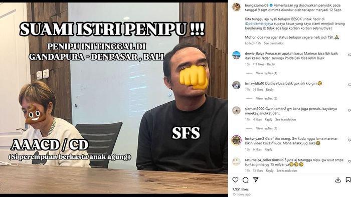 Bunga Zainal menunjukkan sosok pelaku yang mengambil uangnya
