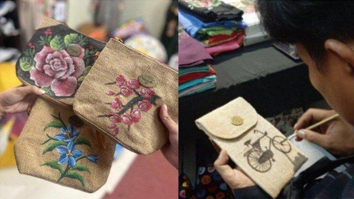 Salah satu produk perajin lokal Cenderaloka, Nasrafa Lukis yang menjual tas dan pouch lukis gaya autentik